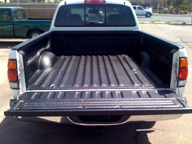 Our spray in bed liner's make your truck look sharp and help protect the bed 